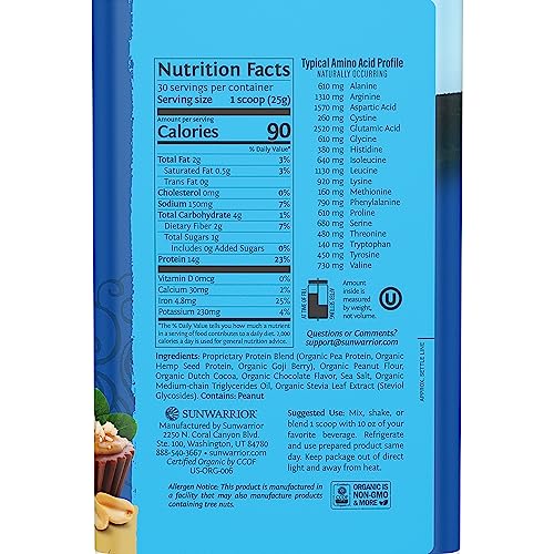 Sunwarrior Vegan Protein Powder Organic Plant-Based Protein | BCAA Amino Acids Hemp SunwarriorBuy Supplements Australia