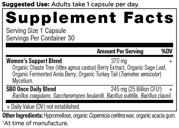 Ancient Nutrition Probiotics for Women, Once Daily Women's Probiotics 30ct, Digestive Support and Reduces Occasional Bloating, Made with Chaste Tree Berry and Amla Berry, 25 Billion CFUs* Ancient Nutrition buy supplements Au