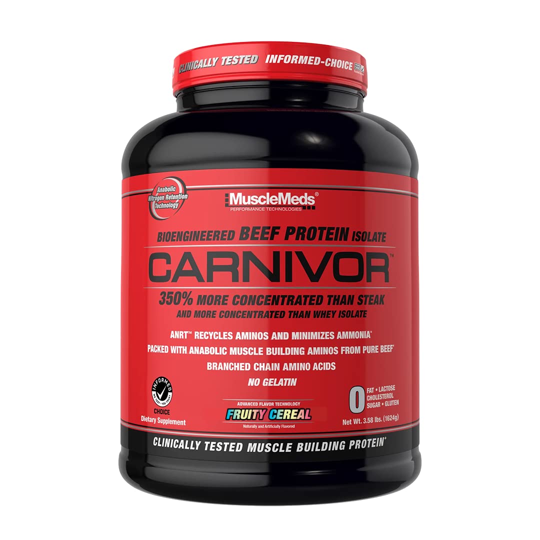 MuscleMeds CARNIVOR Beef Protein Isolate Powder, Muscle Building, Recovery, Lactose
