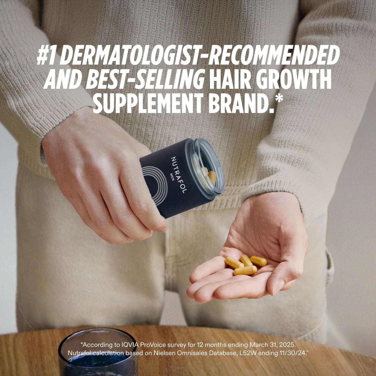Nutrafol Men's Hair Growth Supplements, Clinically Tested for Visibly Thicker Hair and Scalp Coverage, Dermatologist Recommended - 1 Month Supply NutrafolBuy Supplements Australia
