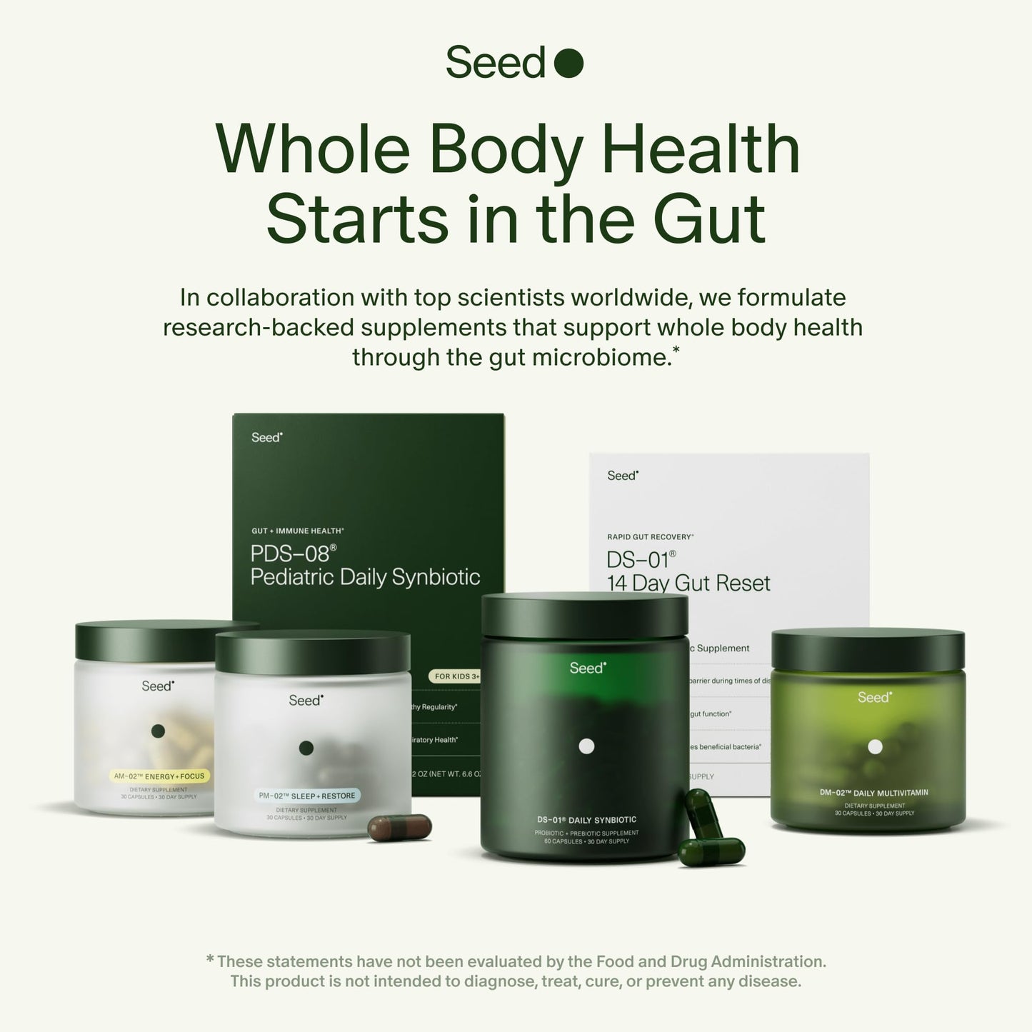 Seed DS-01 Daily Synbiotic - Prebiotic and Probiotic for Women & Men - Digestive Health, Gut Health, Immune Support, Bloating & Constipation Relief - Vegan & Shelf-Stable - 30-Day Starter (60ct) Seed buy supplements Au