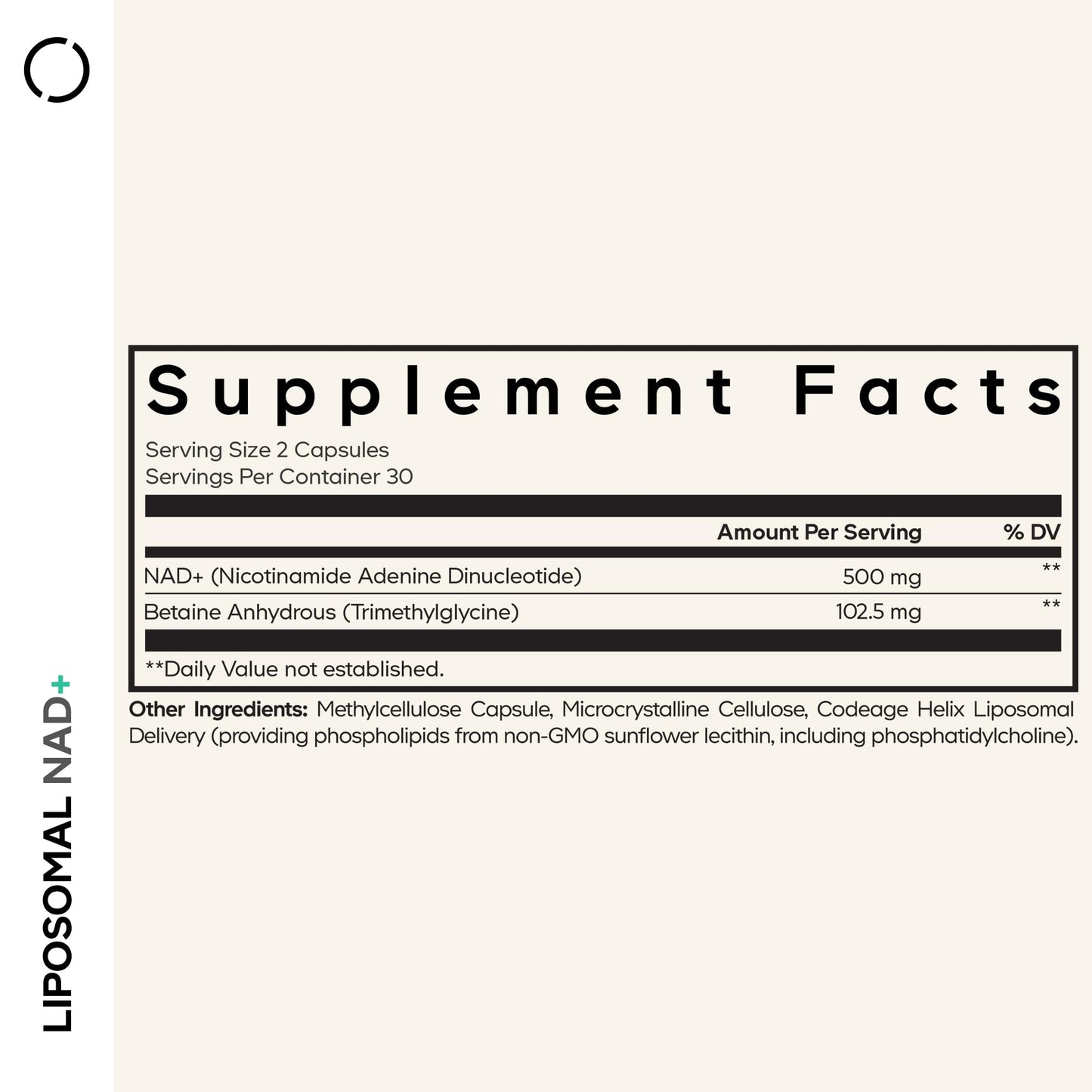 Codeage Liposomal NAD+ Supplement - NAD Nicotinamide Adenine Dinucleotide Coenzyme Pills - 500 mg NAD+ Per Serving & Betaine Anhydrous - Liposomal Delivery - Vegan, Non-GMO, Gluten-Free - 60 Capsules CodeageBuy Supplements Australia