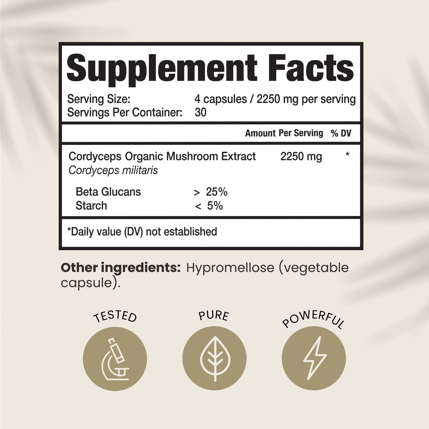 HPD Rx Premium Organic Cordyceps Mushroom Extract Performance Supplement HPD RxBuy Supplements Australia