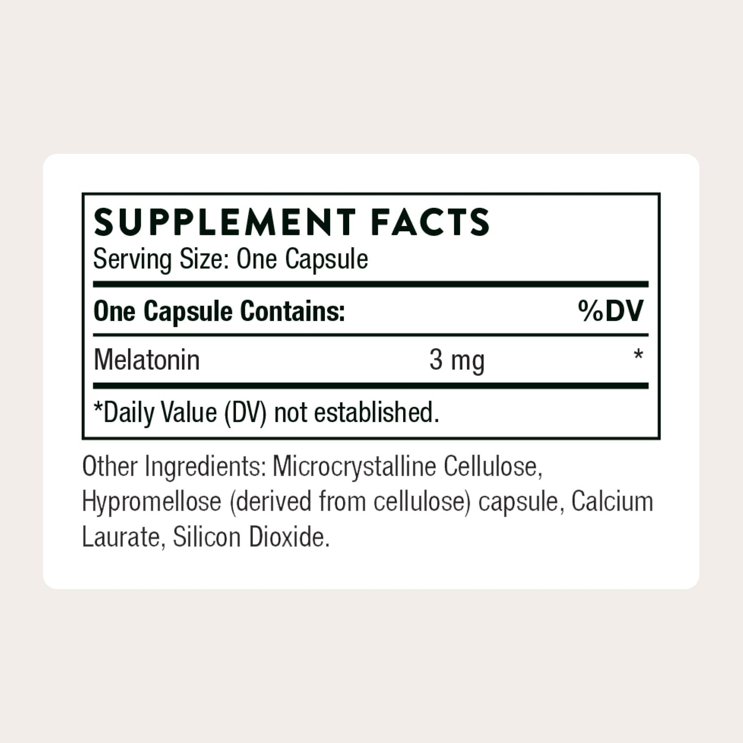 THORNE - Melaton-3 - 3mg Melatonin Supplement - Supports Normal Circadian Rhythms, Restful Sleep & Relaxation* - NSF Certified for Sport - 60 Capsules THORNEBuy Supplements Australia