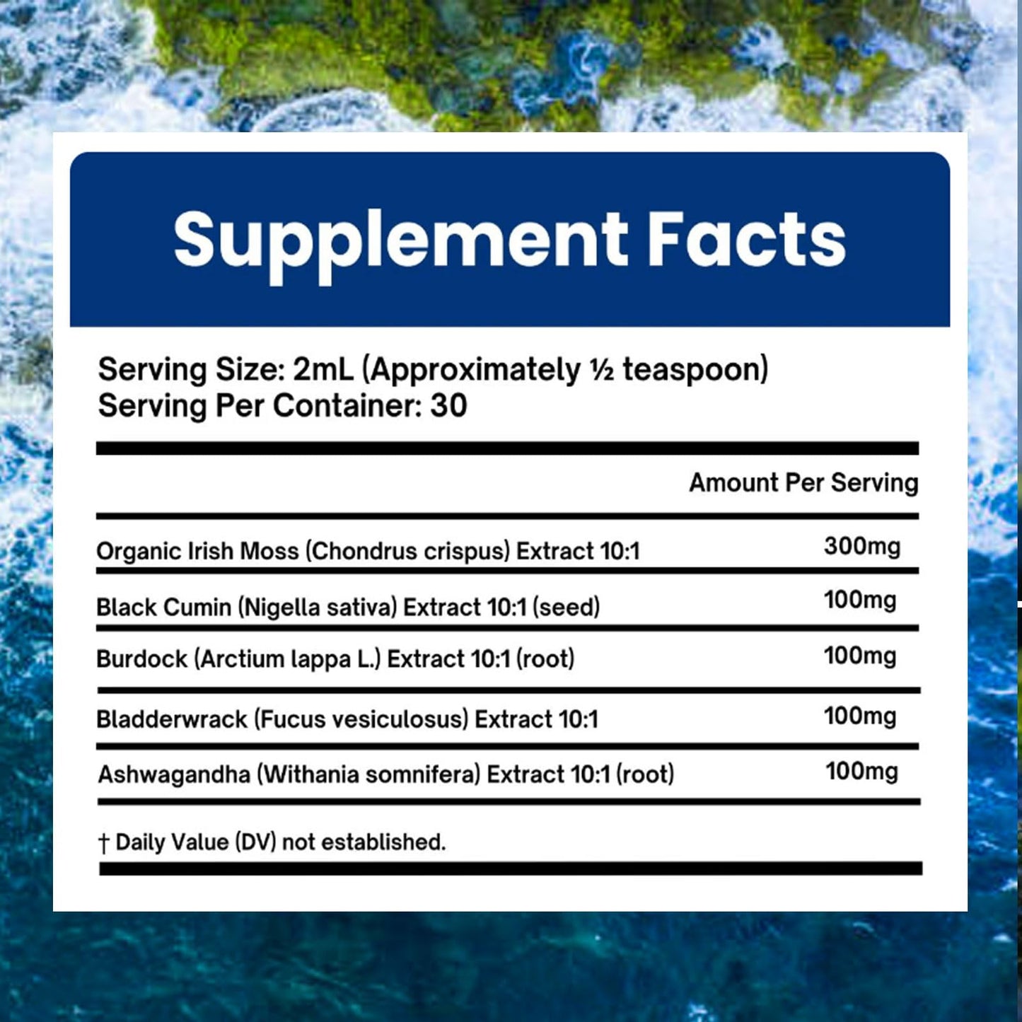 Velestoff Irish Seamoss Thyroid Hormone Regulator, Velestoff Thyroid Support Drops | Sea Moss, Black Seed Oil, Ashwagandha, Burdock Root, Bladderwrack, Hormone Balance & Support - 2 FL.OZ (1 Pcs) Velestoff buy supplements Au