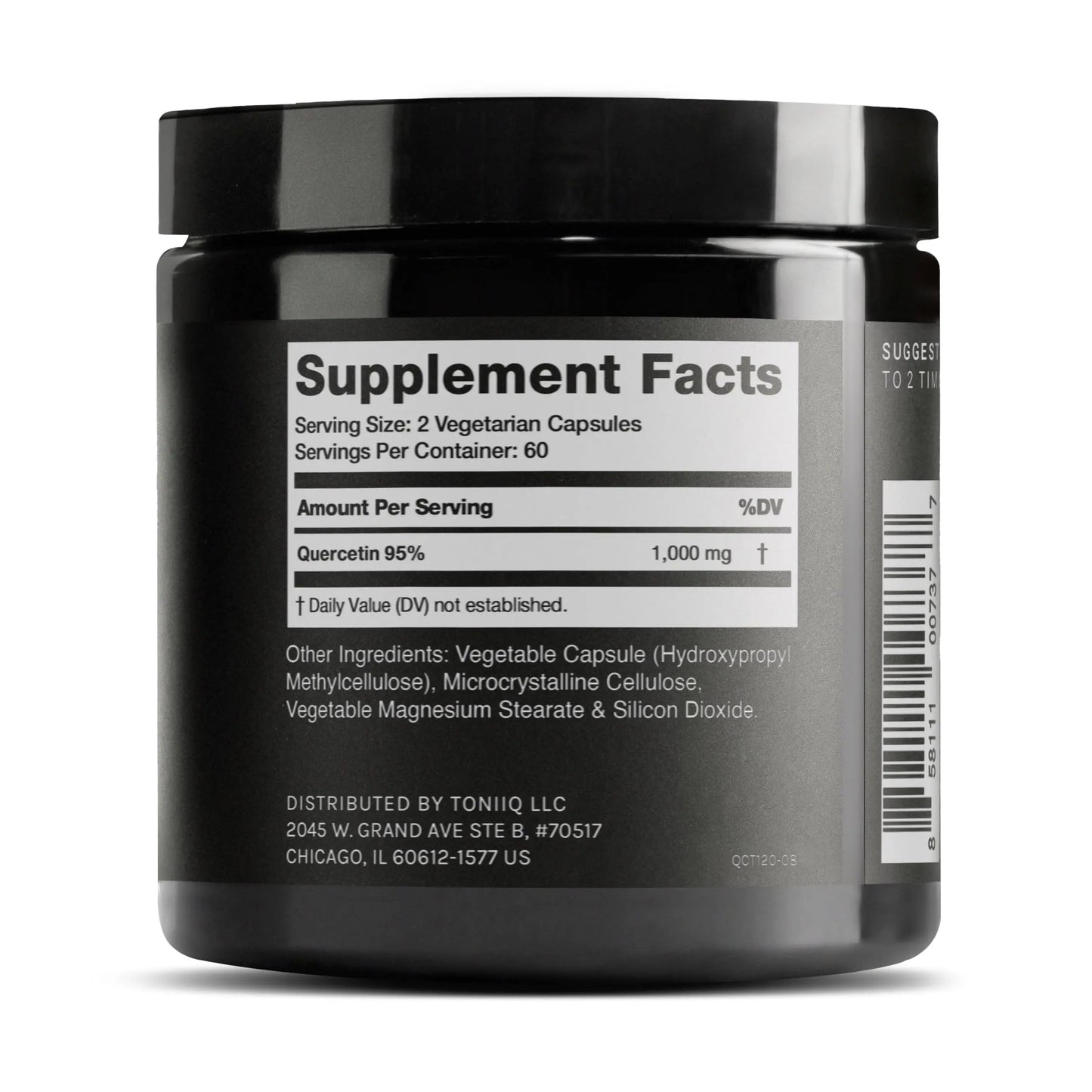 Toniiq Ultra High Purity Quercetin Capsules - 95%+ Highly Purified and Bioavailable - 1000mg Per Serving - 120 Capsules Quercetin Supplement Toniiq buy supplements Au