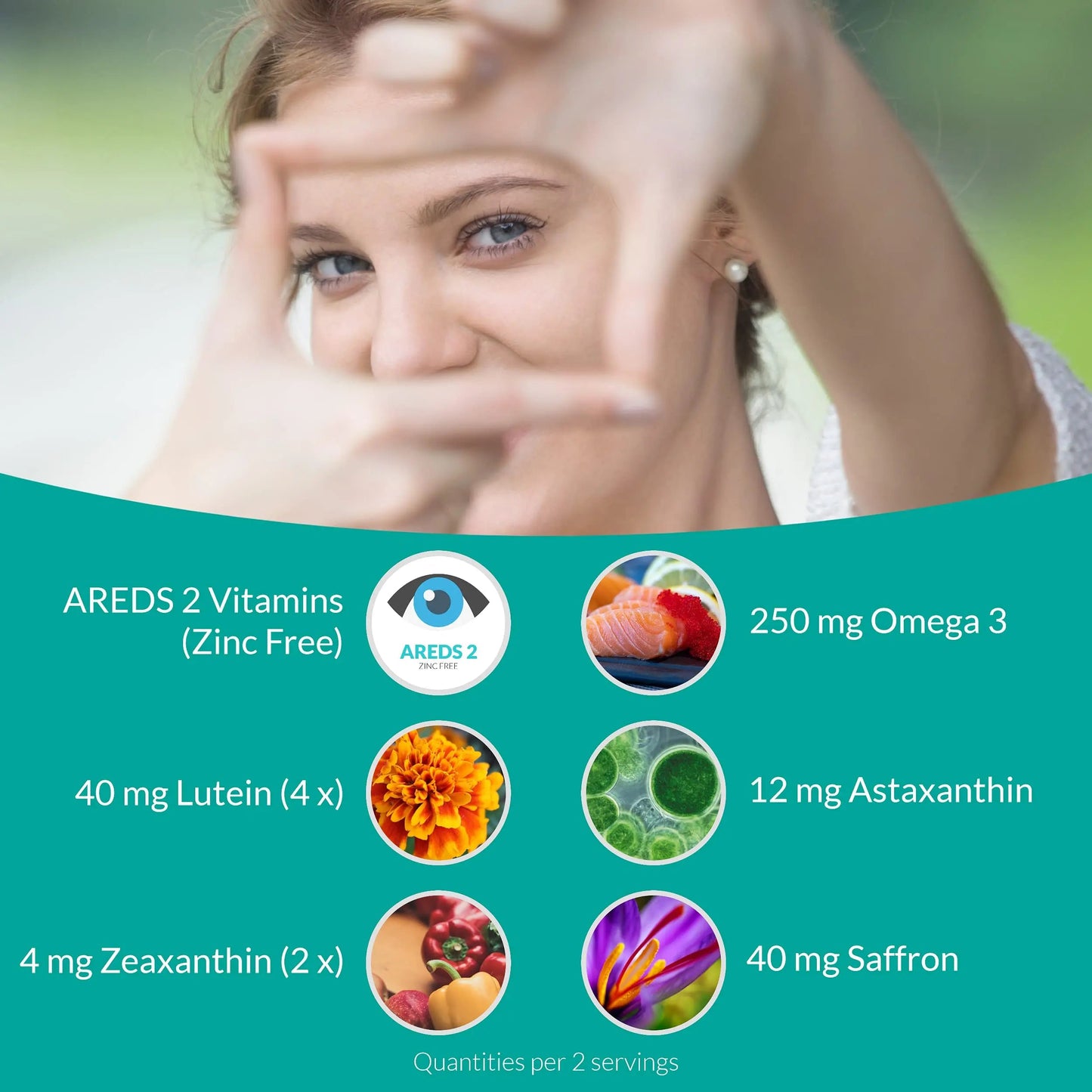 UpNourish AREDS 2 Plus Eye Vitamin Supplement, AREDS 2 Zinc Free Formula with Lutein, Zeaxanthin, Saffron, Astaxanthin & DHA - 120 softgels UpNourish buy supplements Au