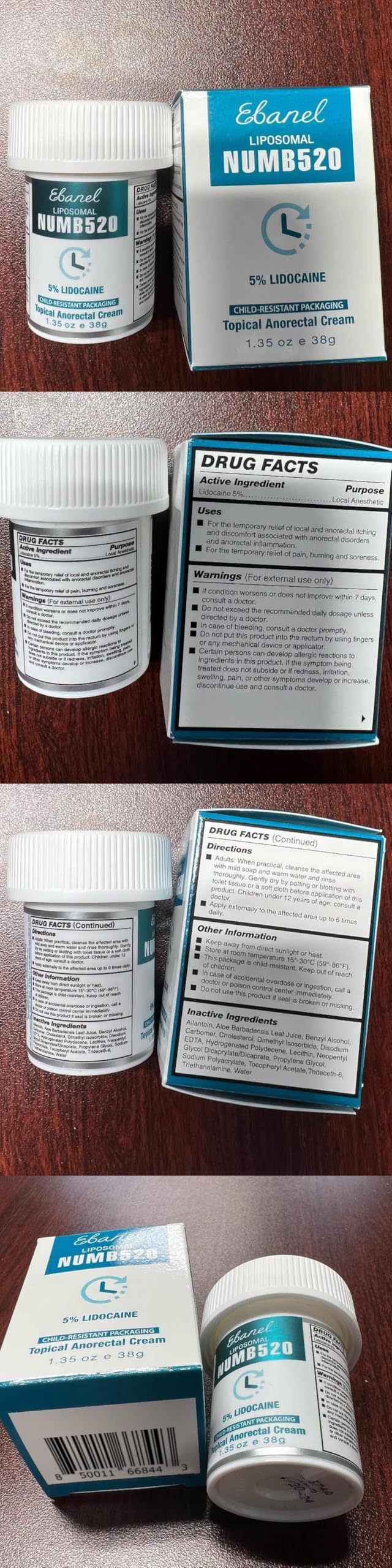 Ebanel 5% Lidocaine Numbing Cream, Pain Relief Burn Itch Numb Cream, Maximum Strength Topical Anesthetic with Allantoin, Vitamin E for Local and Anorectal Uses, Hemorrhoid Treatment, 1.35 Oz Ebanel buy supplements Au