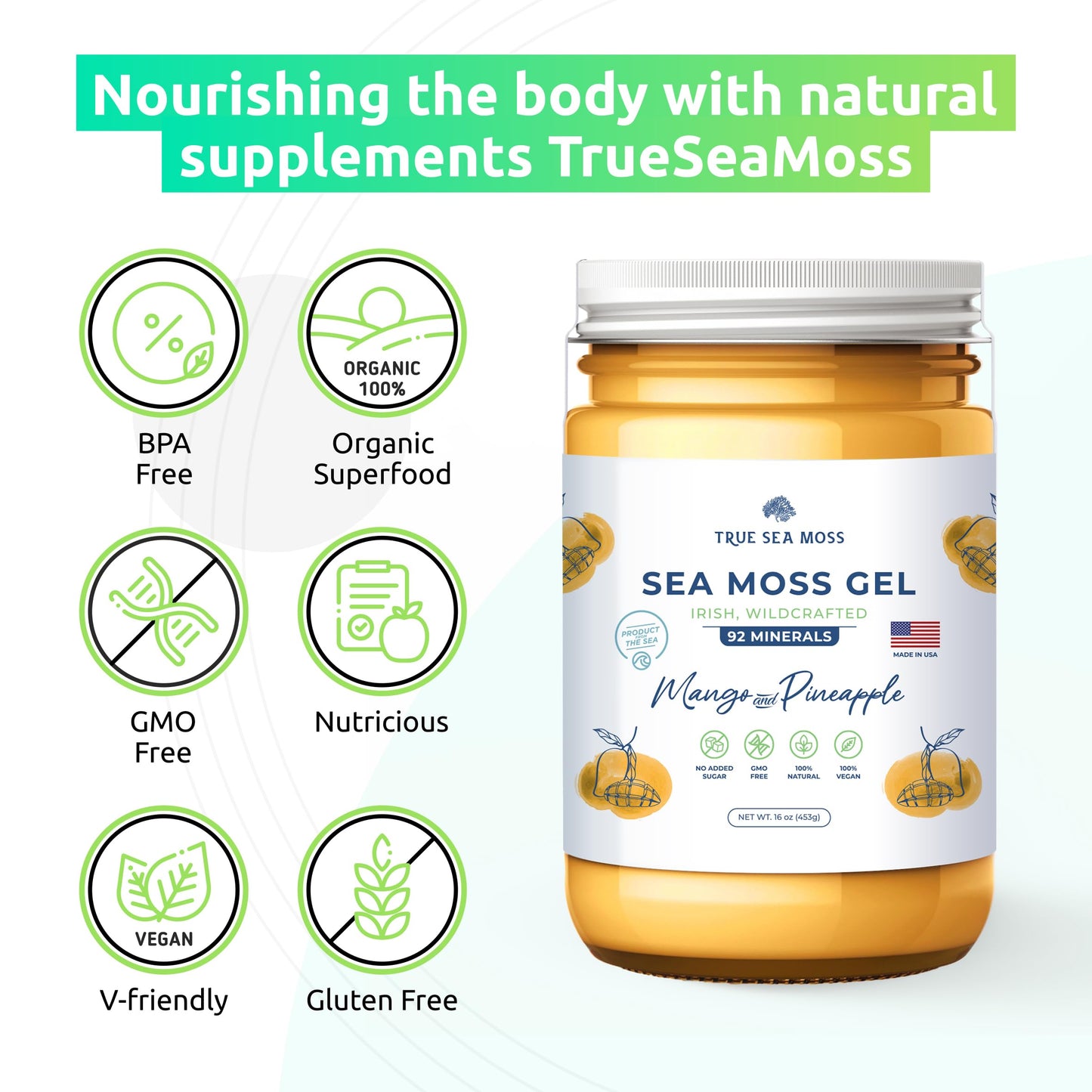 TrueSeaMoss Wildcrafted Irish Sea Moss Gel – Nutritious Organic Raw Seamoss Rich TrueSeaMossBuy Supplements Australia