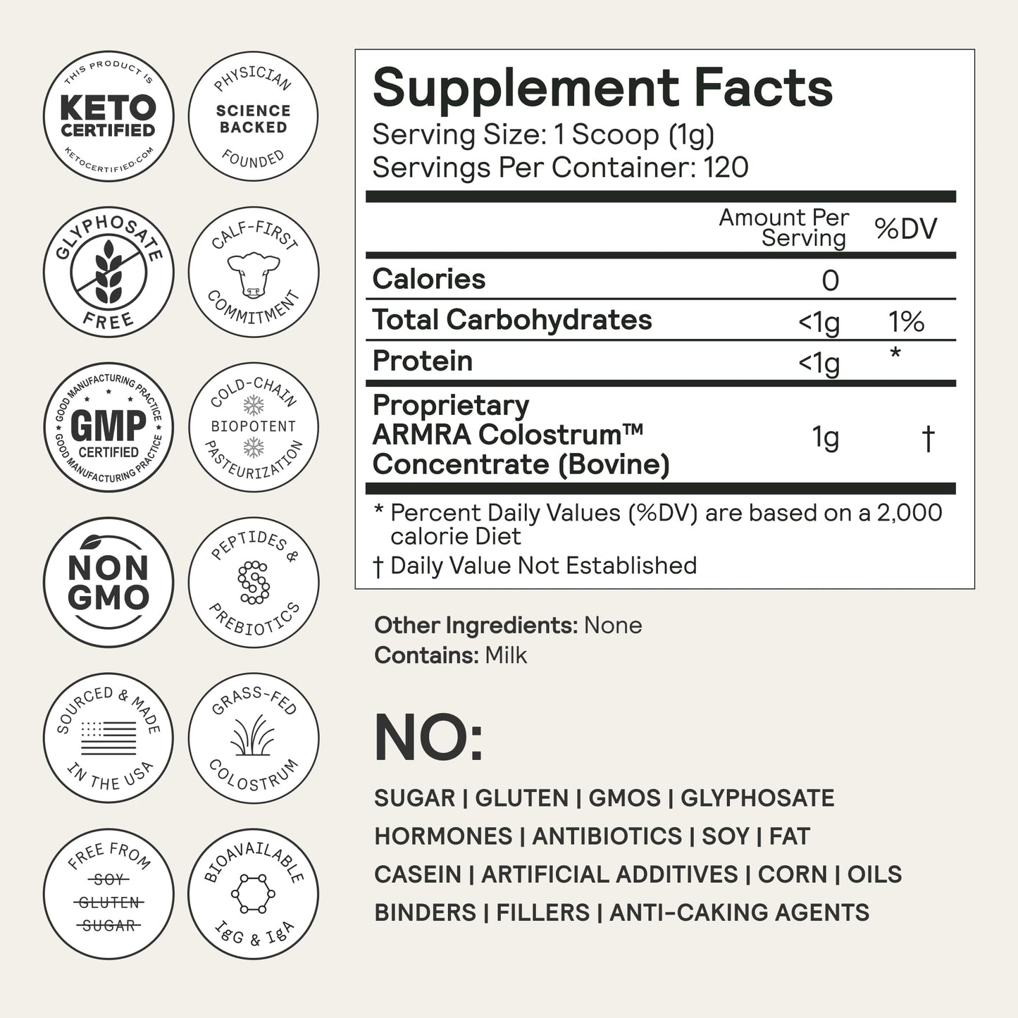 ARMRA Colostrum™ Premium Powder, Grass Fed, Gut Health Bloating Immunity Skin & Hair, Contains 400+ Bioactive Nutrients, Potent Bioavailable, Keto, Gluten & Fat Free (Unflavored and Blood Orange Jars) ARMRABuy Supplements Australia