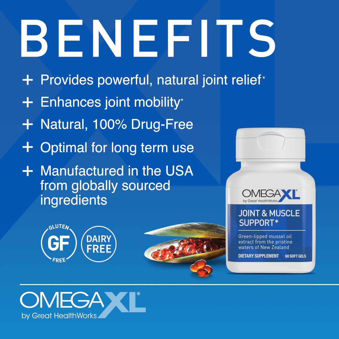 OmegaXL Joint Relief Supplement - Natural Muscle Support, 60 Softgels (2 Pack) & SleepXL immediate-Release melatonin, L-Theanine (Calming), Chamomile, Magnesium & B6 (60 Vegan Capsules) OmegaXLBuy Supplements Australia
