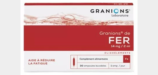 Granions Fer 30 Iron 14mg / 2ml drinkable ampoules