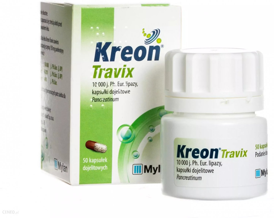 Creon Travix 10,000 / 50 caps / Pancreatinum