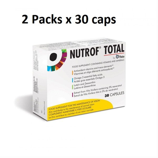 2x 30 NUTROF TOTAL, for vision preservation, 30 soft gelatin capsules