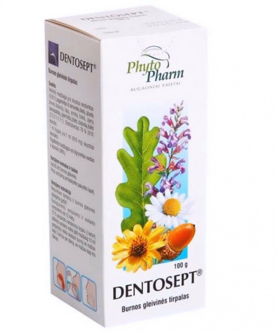 DENTOSEPT Tightens mucous membrane oral inflammation ORAL MUCOSAL SOLUTION 100g