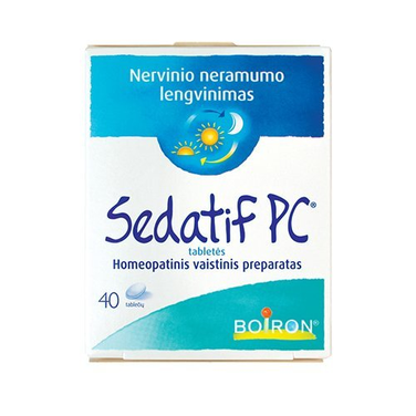 2x 40 Tabs Sedatif PC Homeopathic for alleviation of nervous restlessness