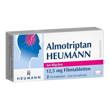 Almotriptan HEUMANN for Migraine 12.5 mg film-coated tablets, 2 pcs