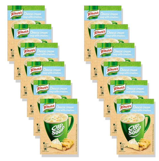 12 x KNORR Cup a Soup Instant - Cheese Soup with Croutons - 12 packs