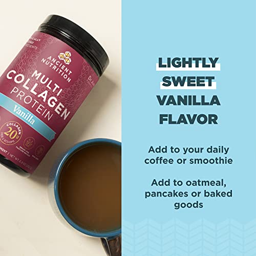 Collagen Powder Protein by Ancient Nutrition, Multi Collagen Vanilla Protein Powder Ancient NutritionBuy Supplements Australia