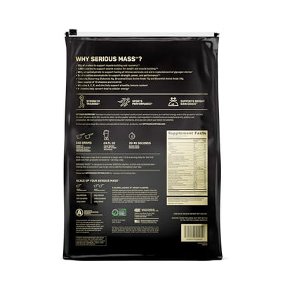 Optimum Nutrition Serious Mass Weight Gainer Protein Powder Vitamin C Zinc and Vitamin Optimum NutritionBuy Supplements Australia