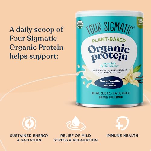 Four Sigmatic Organic Vegan Protein Powder | 18g Plant-Based Protein per Serving Four SigmaticBuy Supplements Australia