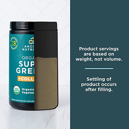 Ancient Nutrition Supergreens Powder, Organic Superfood Powder with Collagen Ancient NutritionBuy Supplements Australia