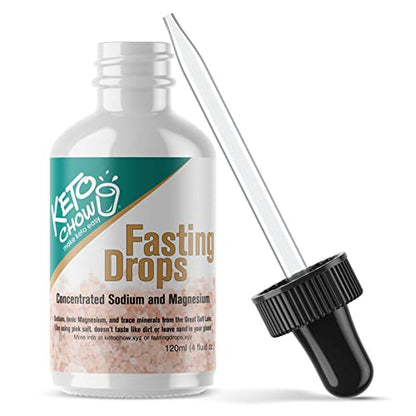 Keto Chow Fasting Drops | Sodium and Ionic Magnesium Fasting Supplement | Intermittent