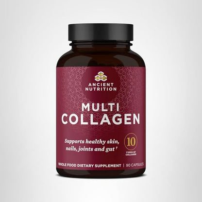 Ancient Nutrition Collagen Peptides Pills, Hydrolyzed Multi Collagen Supplement, Types I, II, II, V & X, Supports Healthy Skin and Nails