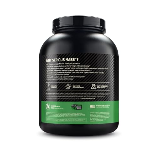 Optimum Nutrition Serious Mass, Weight Gainer Protein Powder with Immune Support Optimum NutritionBuy Supplements Australia