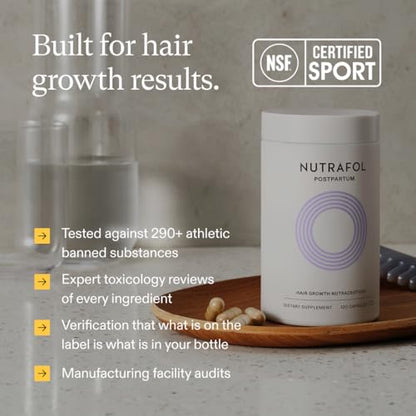 Nutrafol Postpartum Hair Growth Supplements, Clinically Tested for Visibly Thicker Hair and Less Shedding, Breastfeeding-friendly - 1 Month Supply NutrafolBuy Supplements Australia