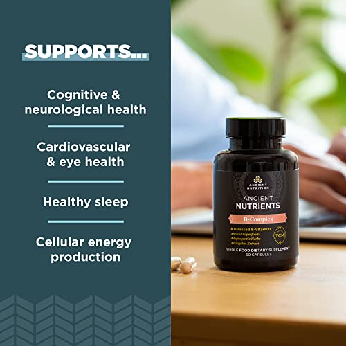 Ancient Nutrition Vitamin B Complex Supplement, 8 Balanced B-Vitamins, Supports Healthy Ancient NutritionBuy Supplements Australia