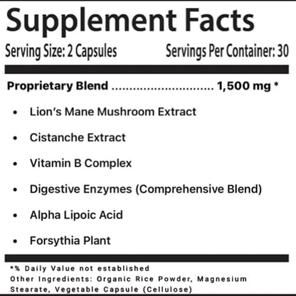 LL Supplement MindBoost Nootropic Brain & Focus Supplement – Lion’s Mane, B Vitamins & Alpha Lipoic Acid – Pharmacist Formulated – Gold Cap Edition – 60 Capsules L & L SupplementBuy Supplements Australia