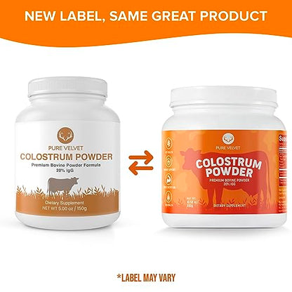 Pure Velvet Colostrum Powder for Gut Health, Bloating, Hair Growth, Immune Support Pure VelvetBuy Supplements Australia
