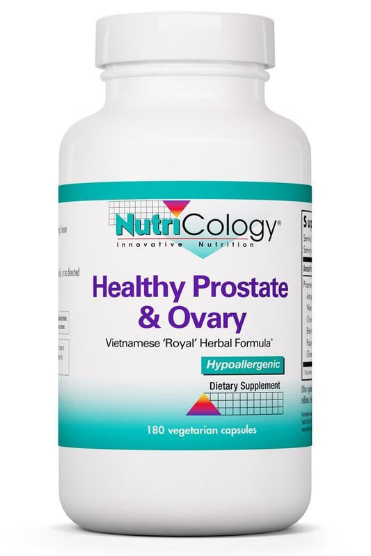 NutriCology Healthy Prostate & Ovary - Herbal Blend with Crinum Latifolium - Hormone Support for Men & Women - Vegetarian Capsules - Hypoallergenic Formula - 60 Servings - 180 Count Allergy Research GroupBuy Supplements Australia