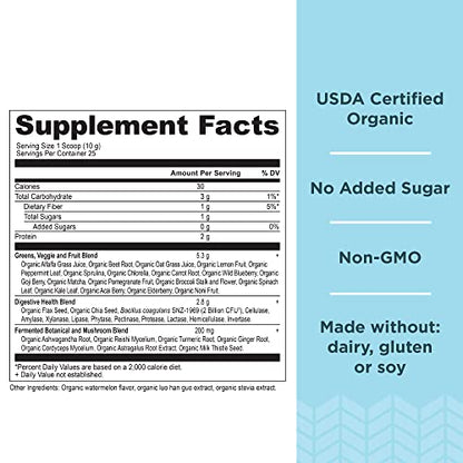 Ancient Nutrition Organic Watermelon Supergreens, 8.82 OZ Ancient NutritionBuy Supplements Australia