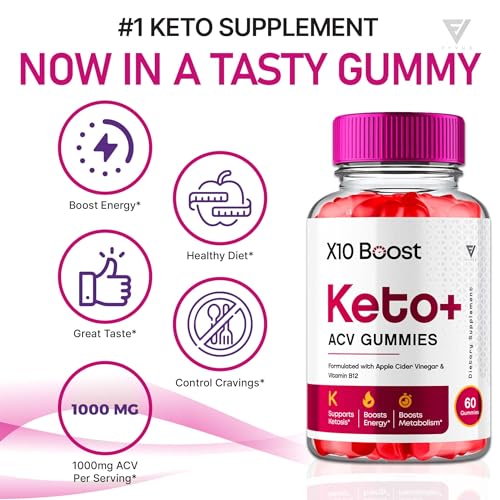 (2 Pack) X10 Boost Keto ACV Gummies, X10 Keto Boost Gummies Advanced Weight Loss FyvusBuy Supplements Australia