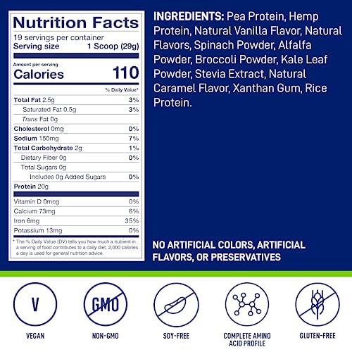 LeanFit Plant-Based Protein & Greens Natural Vanilla – 20g Plant Protein + 4 Leafy Greens LeanFitBuy Supplements Australia