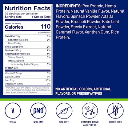 LeanFit Plant-Based Protein & Greens Natural Vanilla – 20g Plant Protein + 4 Leafy Greens LeanFitBuy Supplements Australia