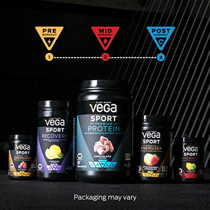 Vega Sport Premium Vegan Protein Powder, Chocolate - 30g Plant Based Protein, 5g BCAA VegaBuy Supplements Australia