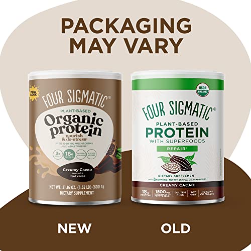 Four Sigmatic Organic Plant-Based Protein Powder Creamy Cacao Protein with Lion’s Mane Four SigmaticBuy Supplements Australia