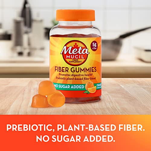 Metamucil Daily Fiber Gummies, Orange Flavored, No Sugar Added, 5g Prebiotic Plant MetamucilBuy Supplements Australia