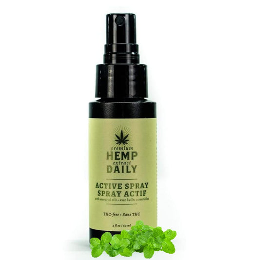Hemp Daily Active Spray | Hemp Spray with Essential Oils | Vegan, Organic Ingredients | 2 Fluid Ounces (Original Spray, Single) Premium Hemp Extract DailyBuy Supplements Australia