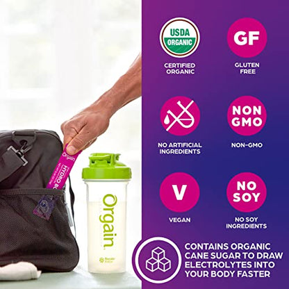 Orgain Organic Hydration Packets, Electrolytes Powder - Berry Hydro Boost