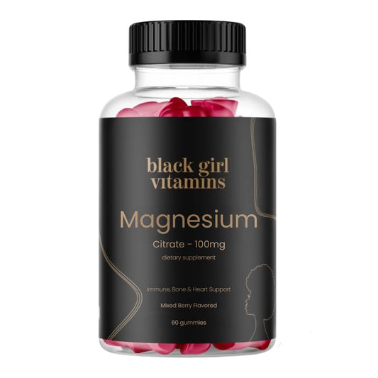 Black Girl Vitamins - Magnesium Gummies, for Sleep, Immunity, and Bone Support. Magnesium Citrate Supplement