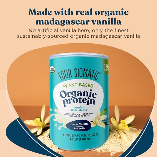Four Sigmatic Organic Vegan Protein Powder | 18g Plant-Based Protein per Serving Four SigmaticBuy Supplements Australia