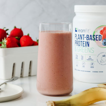 LeanFit Plant-Based Protein & Greens, Natural Berry, 20g Protein, 19 Servings, 1.25 Pound LeanFitBuy Supplements Australia