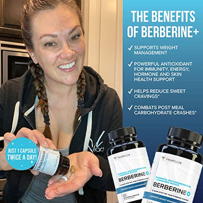 Vitauthority Extra Strength Berberine with Ceylon Cinnamon High Absorption