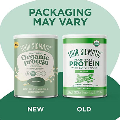 Four Sigmatic Organic Plant-Based Protein Powder Unflavored Protein with Lion’s Mane Four SigmaticBuy Supplements Australia