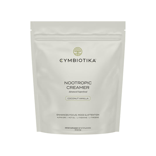 CYMBIOTIKA Nootropic Creamer – MCT Oil, Alpha GPC, L-Theanine – Keto, Vegan, Sugar-Free Coffee Creamer for Focus, Energy & Mental Clarity – Coconut Vanilla Flavor, 30 Servings CYMBIOTIKABuy Supplements Australia