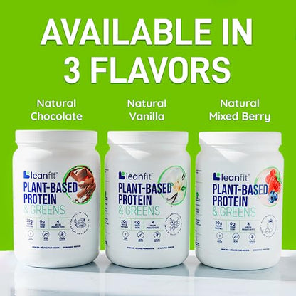 LeanFit Plant-Based Protein & Greens Natural Vanilla – 20g Plant Protein + 4 Leafy Greens LeanFitBuy Supplements Australia